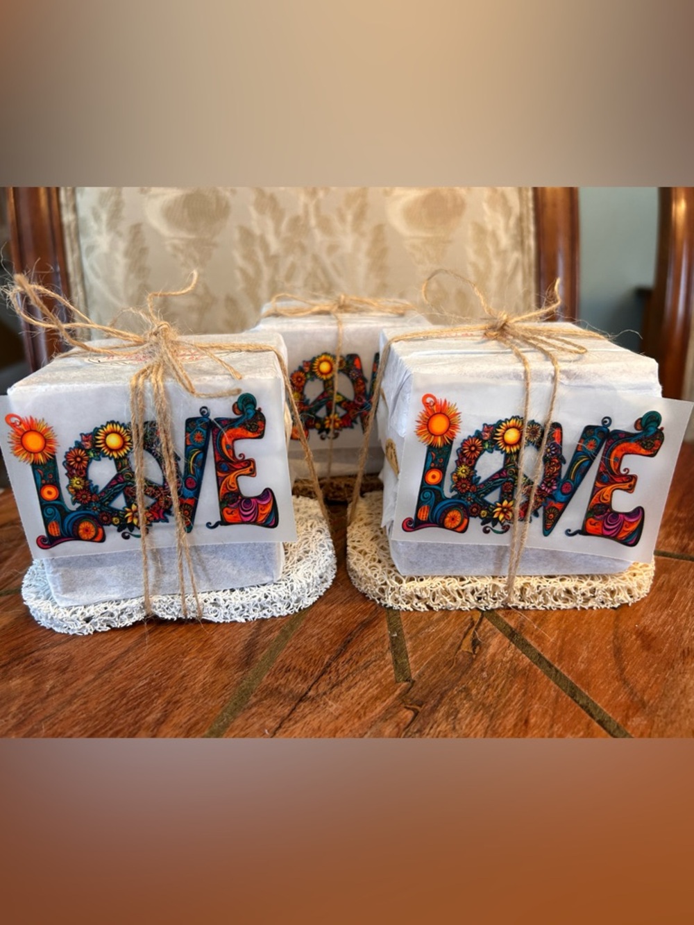 Sets of 3 hippy chic soaps